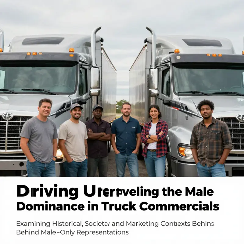 A group of male and female truck drivers gathered near a truck, symbolizing diversity and inclusivity in the trucking industry.