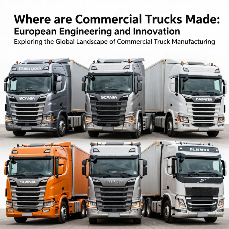 A visual representation of the global manufacturing hubs for commercial trucks, showcasing production volume and geographical distribution.
