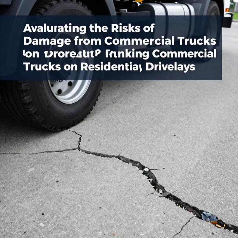 Commercial trucks exert significant pressure on residential driveways, potentially leading to extensive damage like cracking.