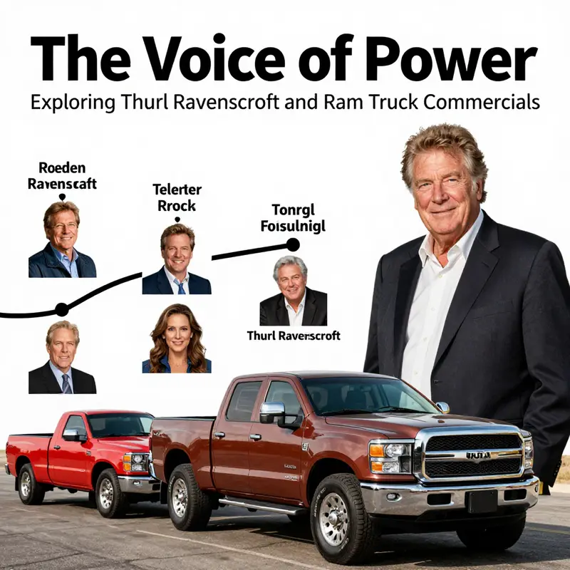 Thurl Ravenscroft, the iconic voice behind the Ram Truck commercials, exemplifying strength and reliability.