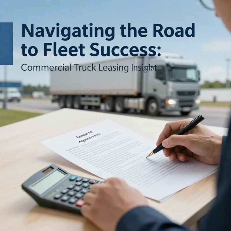 A visual representation of various commercial truck leasing options.