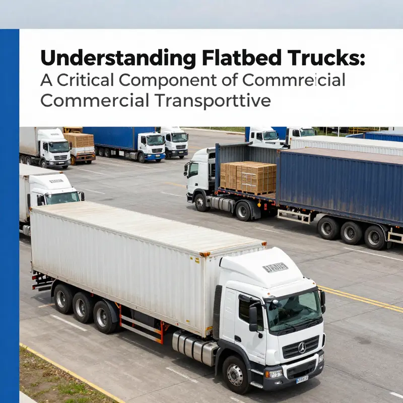 A flatbed truck at a construction site, illustrating its role in commercial transportation.