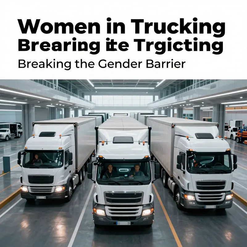 Graph showing the increase in the percentage of female commercial truck drivers over time.