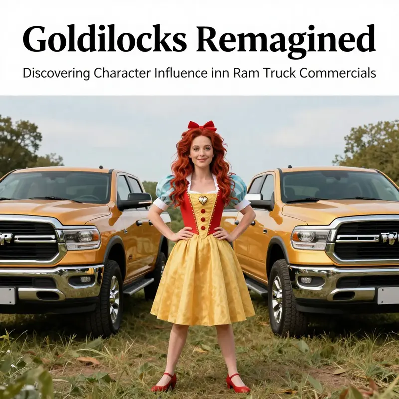 Glen Powell as Goldilocks in the Ram Truck commercial embodies a humorous twist on a classic character.