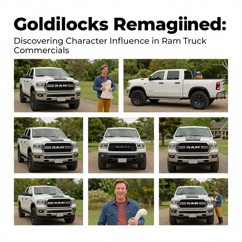 Glen Powell as Goldilocks in the Ram Truck commercial embodies a humorous twist on a classic character.