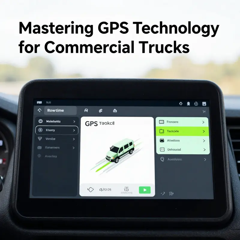 Technician installing a GPS tracking device in a commercial truck.