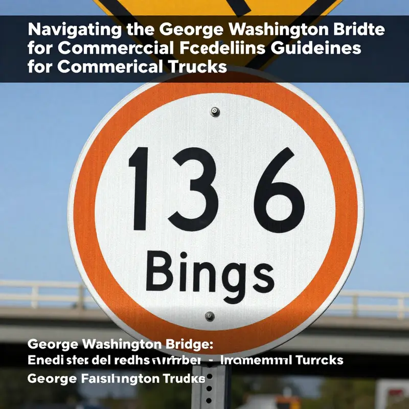 Commercial trucks approaching the George Washington Bridge, guided by regulations.
