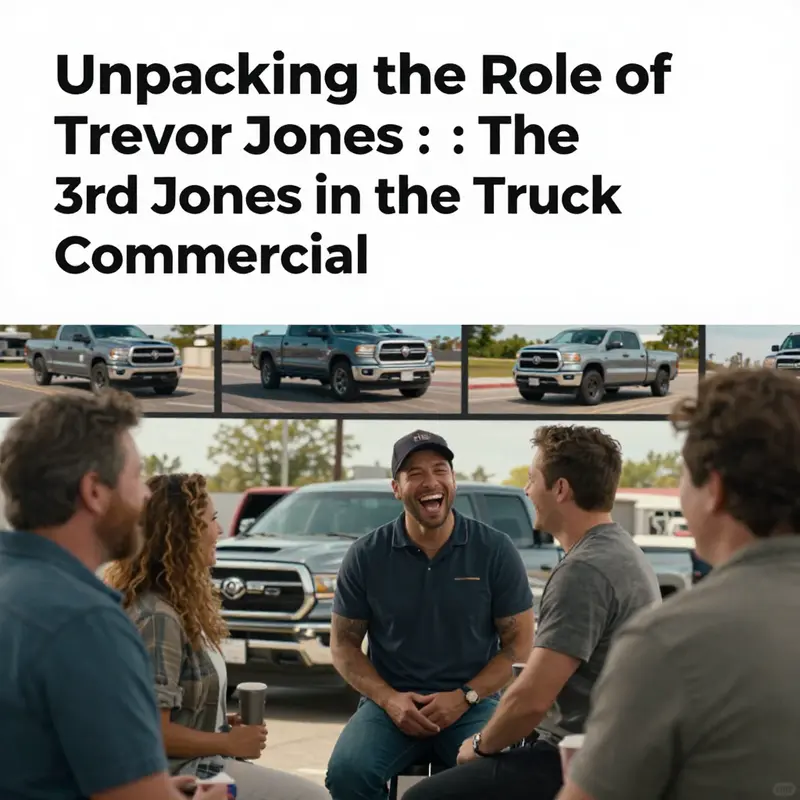 Trevor Jones delivering a memorable bass performance, epitomizing his character in the truck commercial.