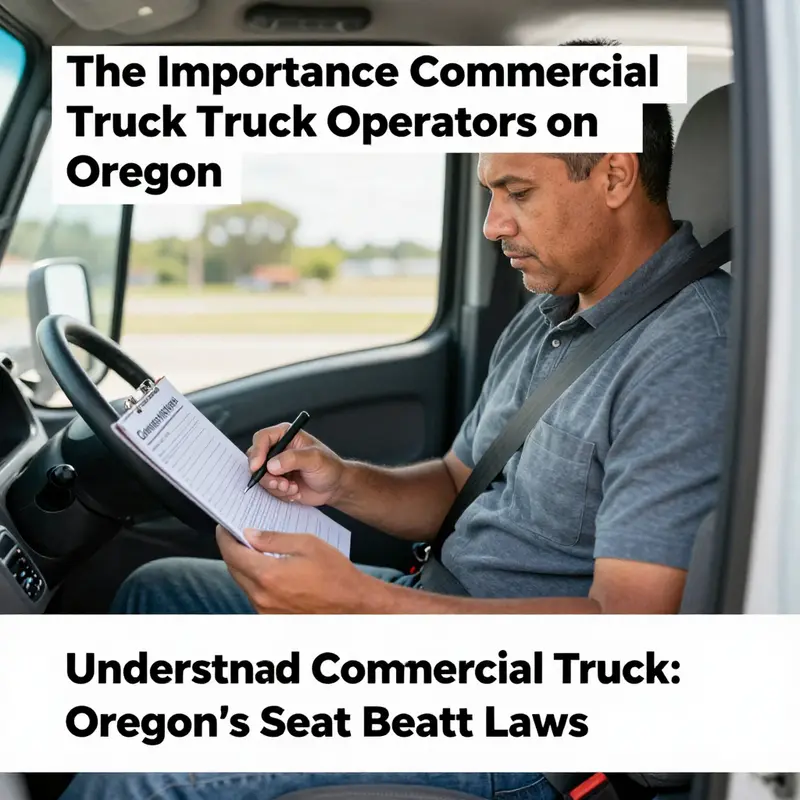 Commercial trucks in Oregon must adhere to seat belt laws, ensuring safety compliance on the roads.