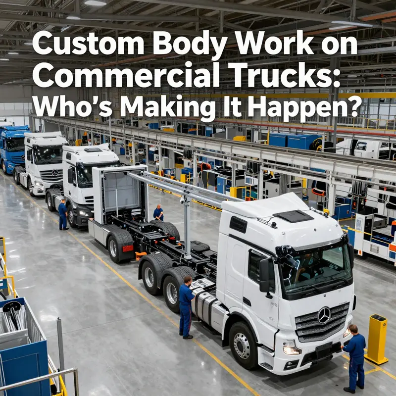 Inside a Mercedes-Benz factory where in-house customization for commercial trucks takes place.