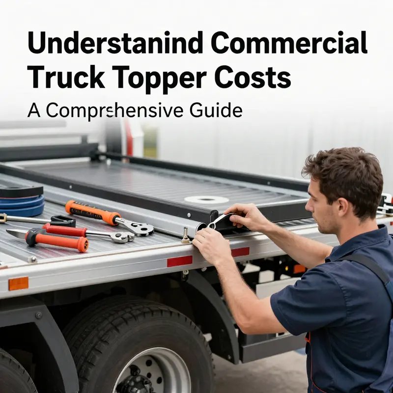 Visual breakdown of commercial truck topper pricing structures based on material and features.