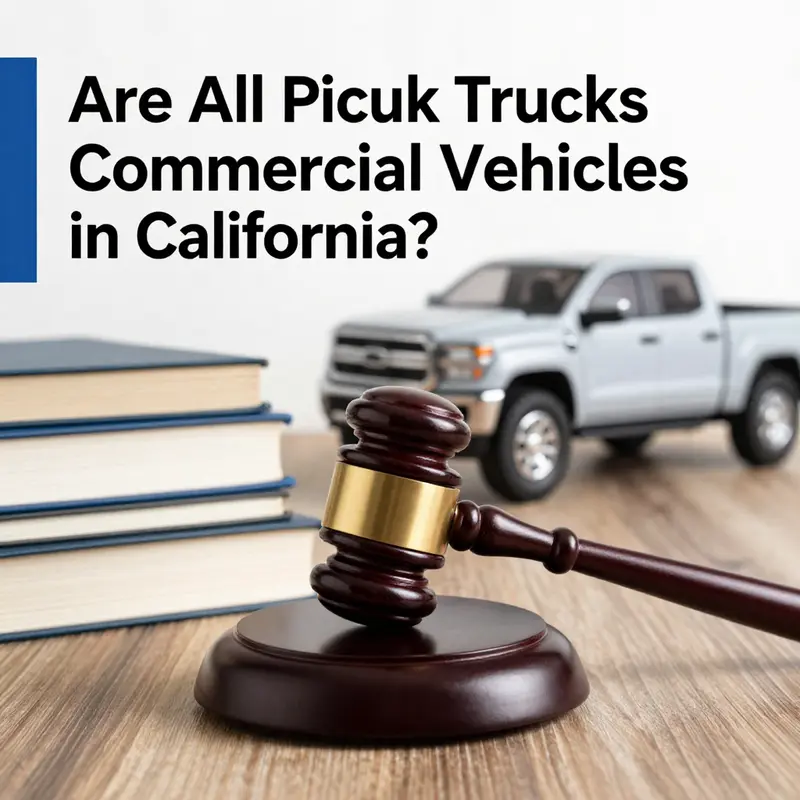 A visual representation of how pickup trucks are classified at the California DMV, highlighting the distinction between personal and commercial vehicles.
