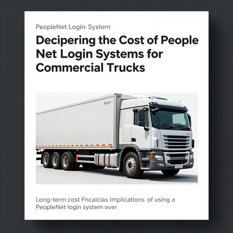 A comprehensive cost breakdown of the PeopleNet login system for commercial trucks.