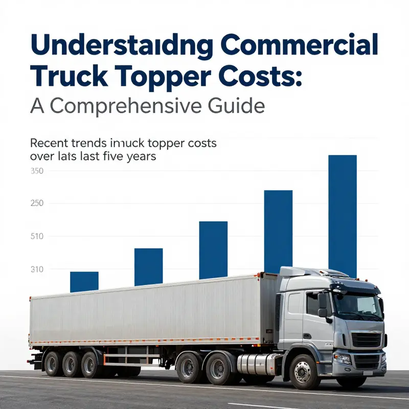 Visual breakdown of commercial truck topper pricing structures based on material and features.