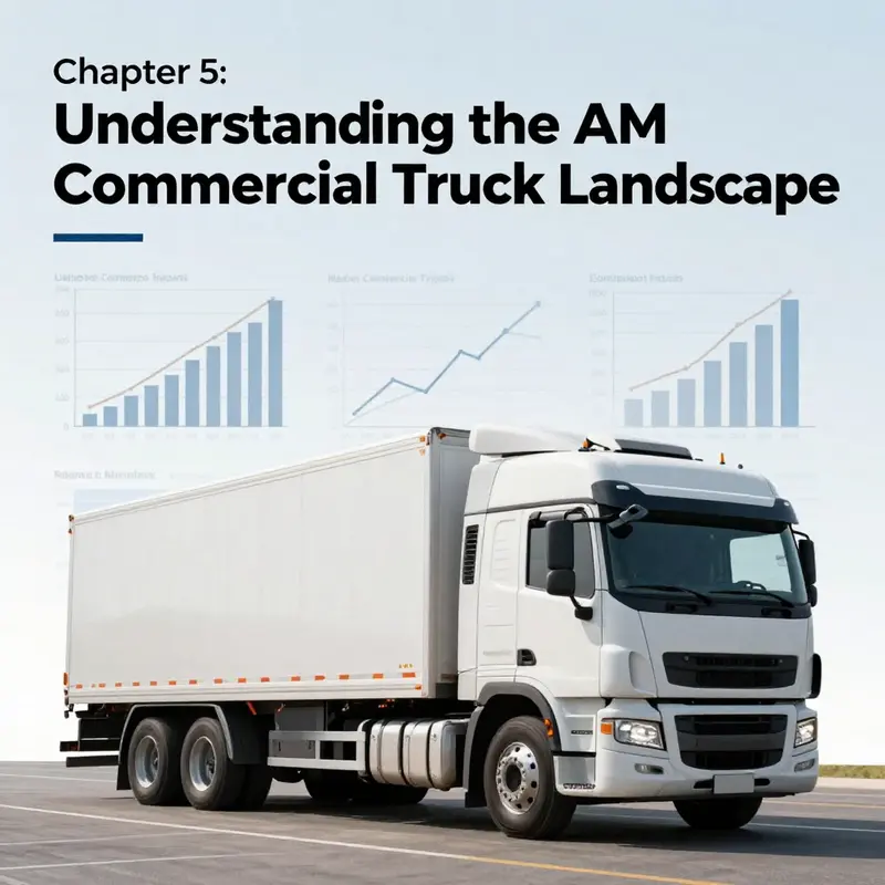 Overview of the AM commercial truck industry highlighted by the forefront of logistical operations.