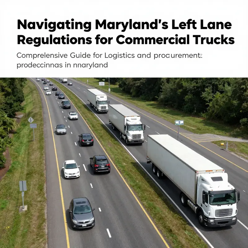 Aerial perspective of Maryland highways displaying organized lanes for both commercial trucks and vehicles.