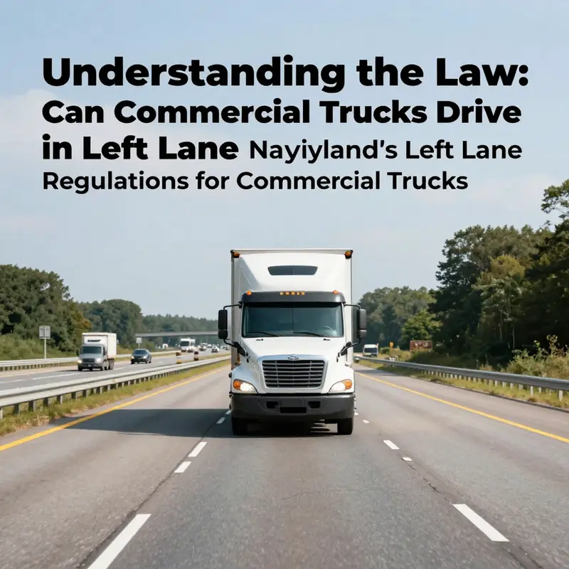 Commercial trucks on a Maryland highway adhering to lane regulations.