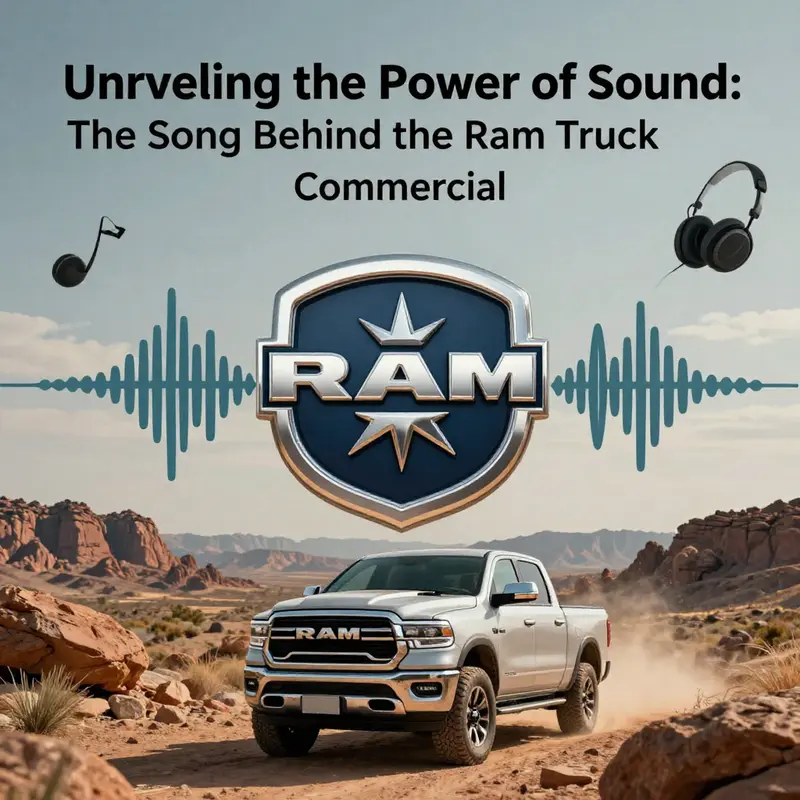 The synergy between the Ram Truck and the energetic track enhances brand perception.
