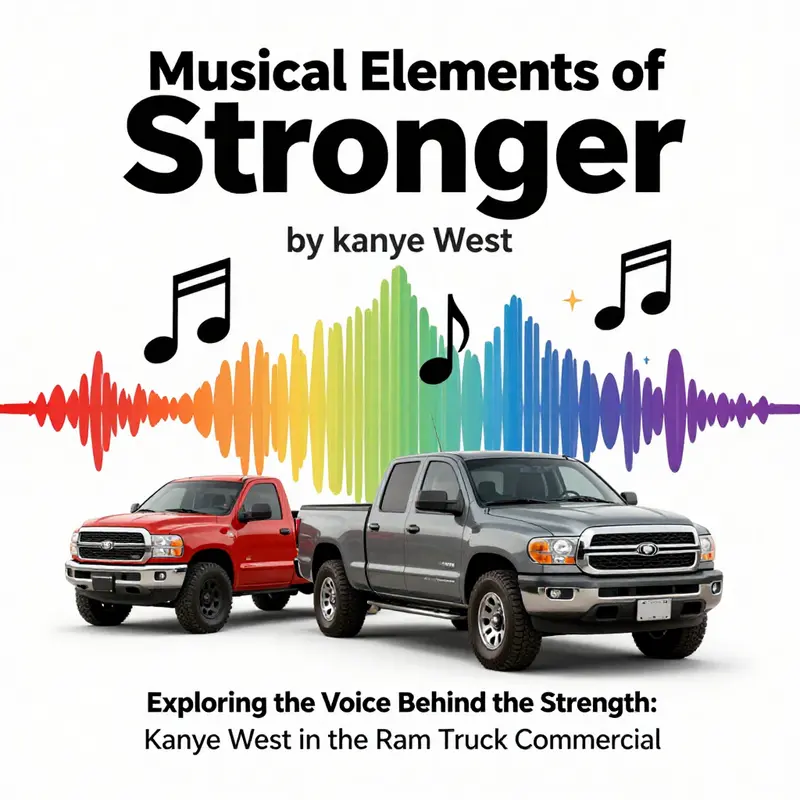 Kanye West’s powerful performance symbolizes the robust branding seen in the Ram Truck commercial.