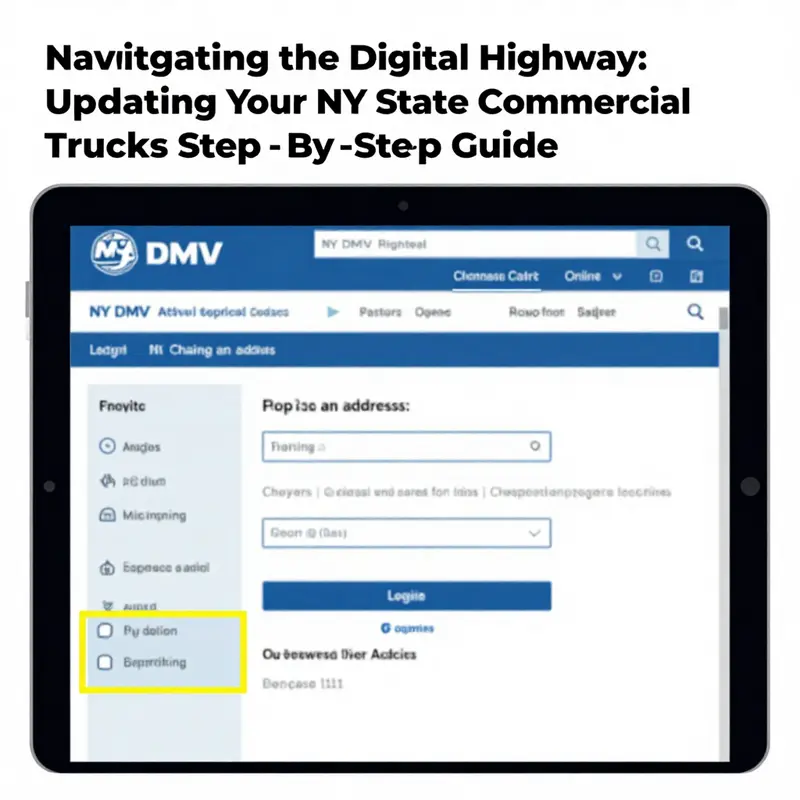 Navigating the NY DMV MyDMV portal for address changes.