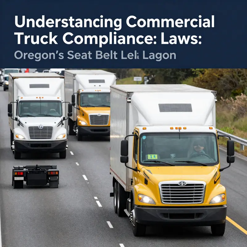 Commercial trucks in Oregon must adhere to seat belt laws, ensuring safety compliance on the roads.