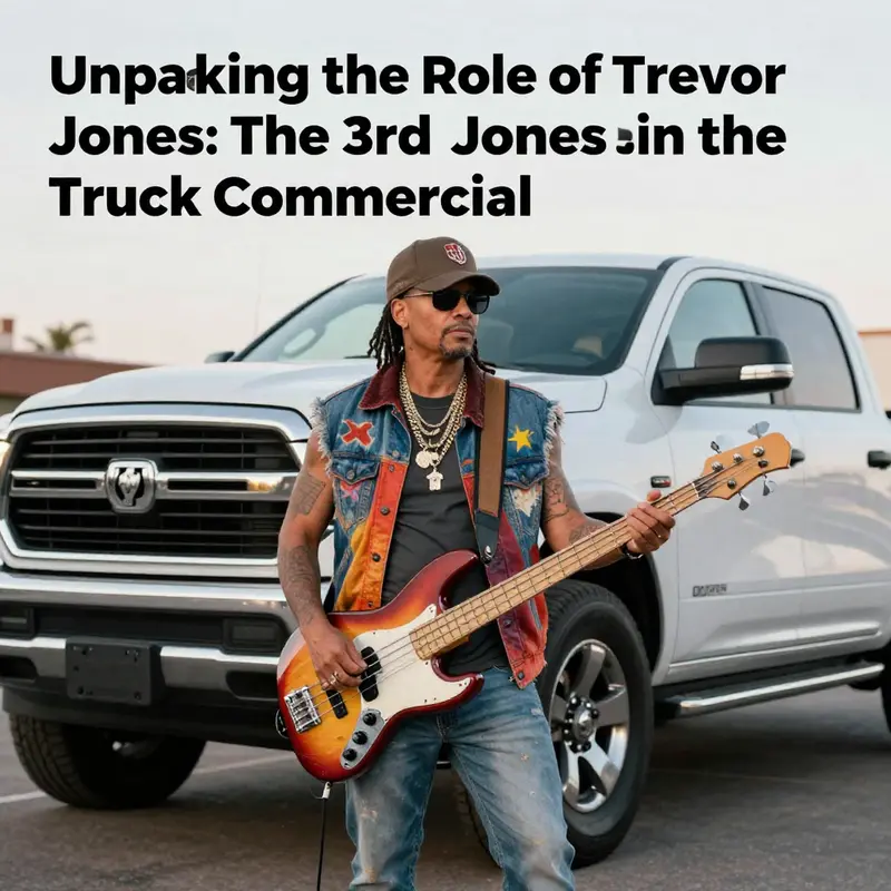 Trevor Jones delivering a memorable bass performance, epitomizing his character in the truck commercial.