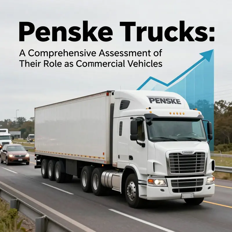 A Penske truck at a logistics center, exemplifying its role as a commercial vehicle.