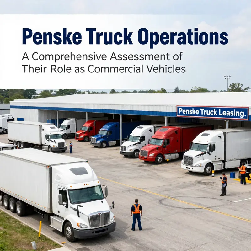 A Penske truck at a logistics center, exemplifying its role as a commercial vehicle.