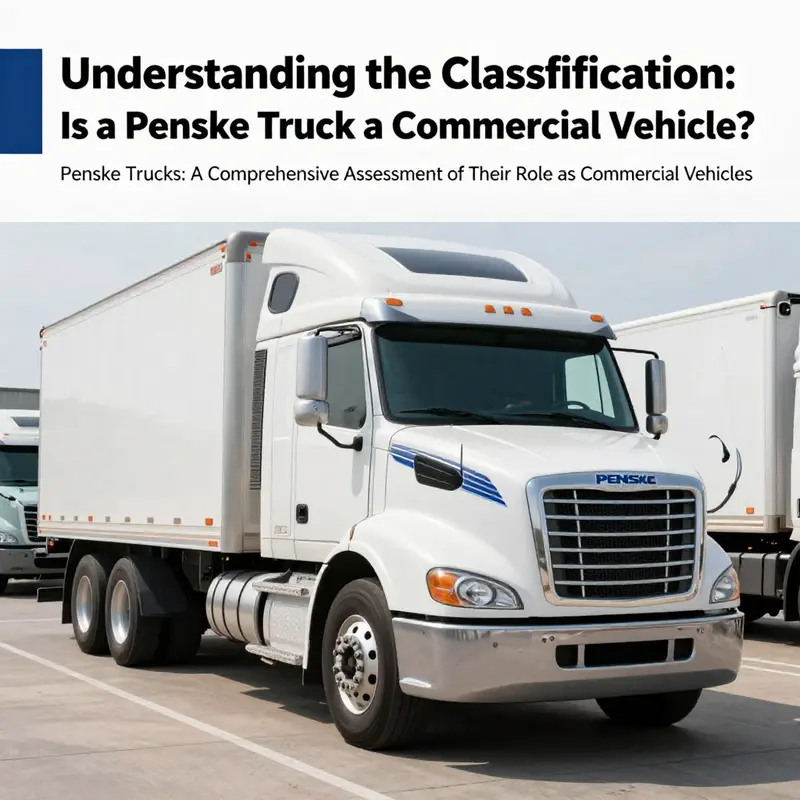 A Penske truck at a logistics center, exemplifying its role as a commercial vehicle.