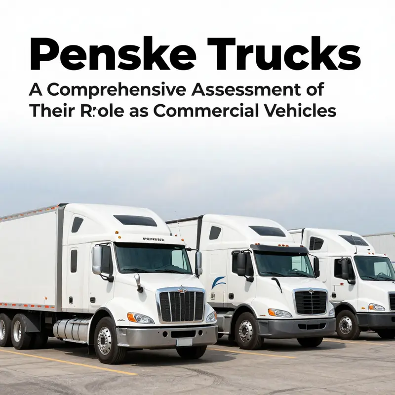 A Penske truck at a logistics center, exemplifying its role as a commercial vehicle.