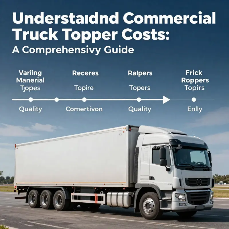 Visual breakdown of commercial truck topper pricing structures based on material and features.
