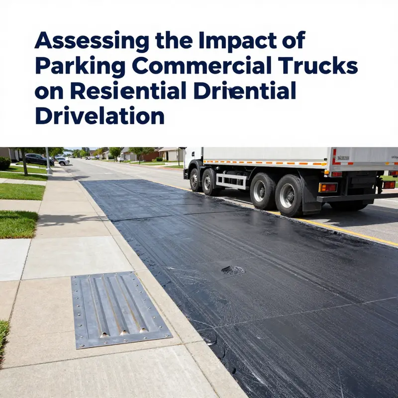 Commercial trucks exert significant pressure on residential driveways, potentially leading to extensive damage like cracking.