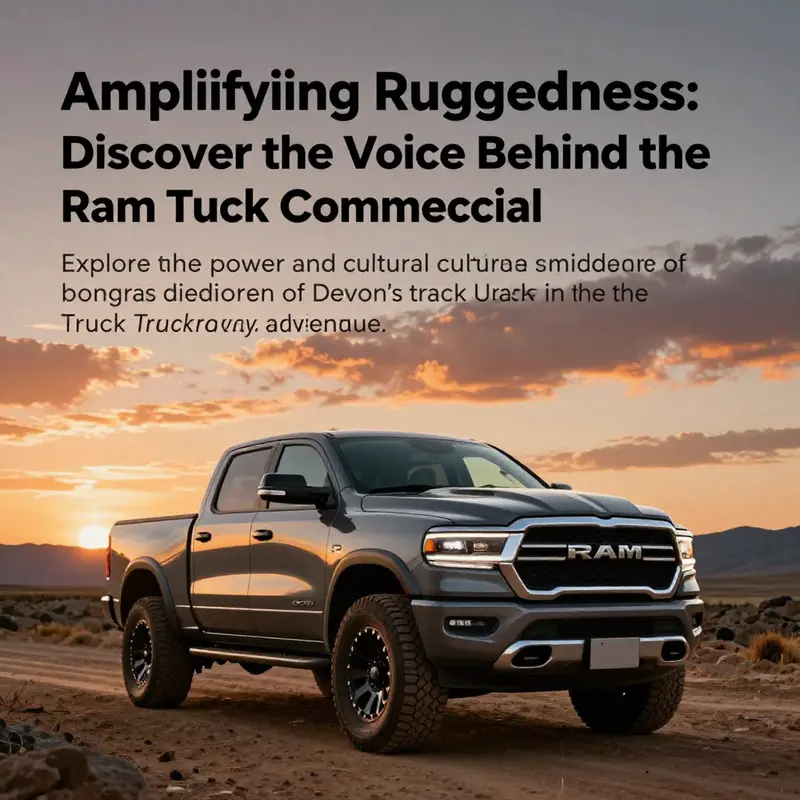 Ram Truck parked in rugged terrain at sunset, symbolizing the power and adventurous spirit of the brand.