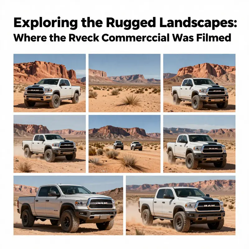 A collage of Ram Trucks in action across diverse Southwest terrains, highlighting their power and durability.