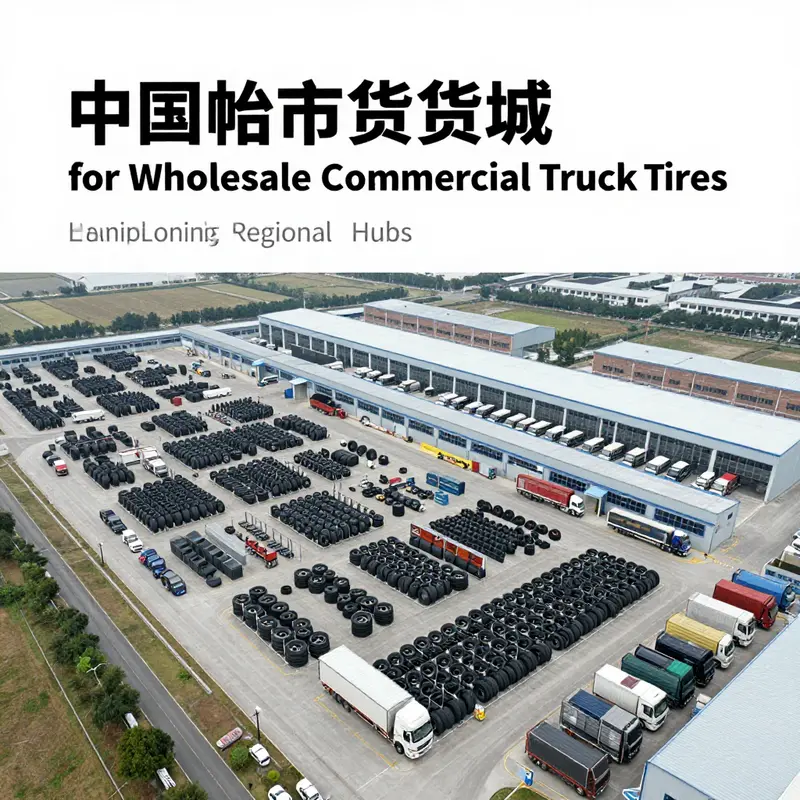 A vibrant scene illustrating key markets for purchasing commercial truck tires wholesale in China.