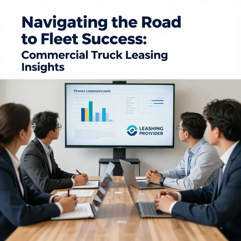 A visual representation of various commercial truck leasing options.