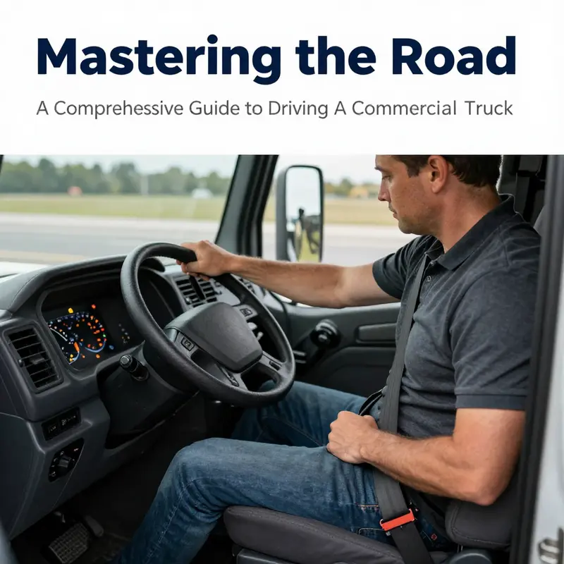 A driver conducting a pre-drive inspection to ensure vehicle safety and readiness.