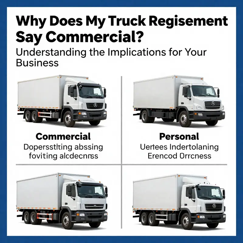 Visual representation of how trucks are classified as commercial or personal.