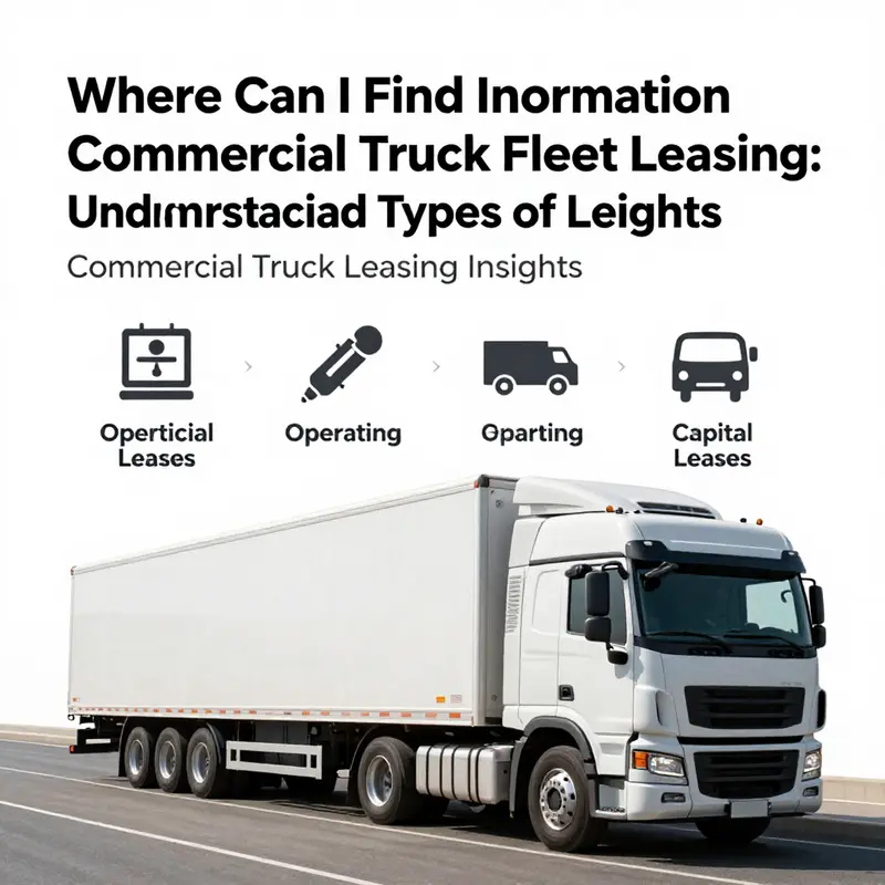 A visual representation of various commercial truck leasing options.