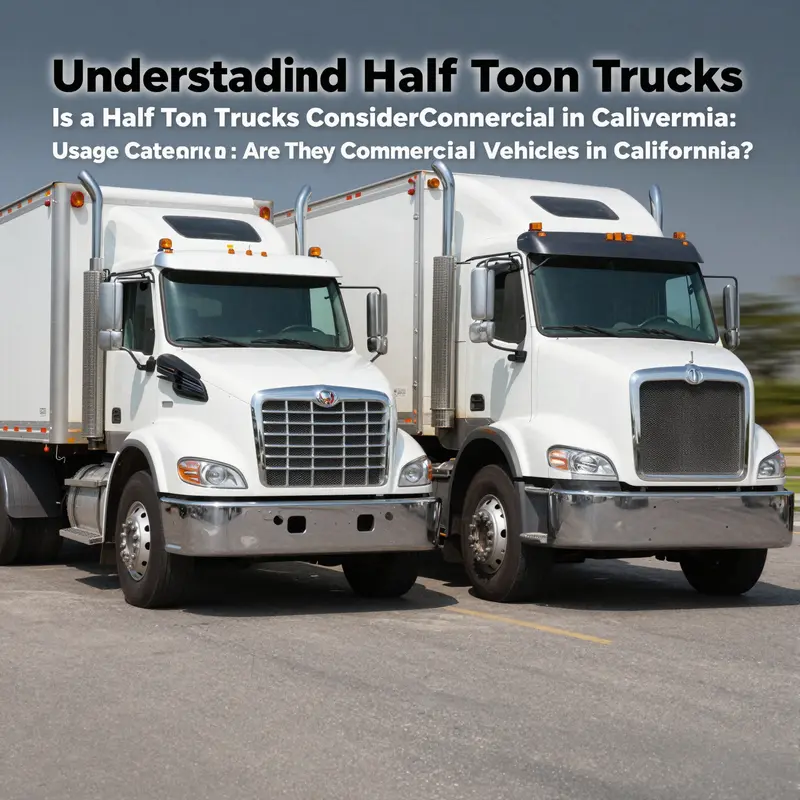 Infographic showing the regulatory definitions of commercial vehicles in California.