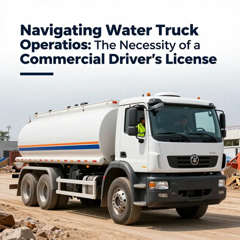 The critical role of CDLs in safely operating water trucks in various industries.