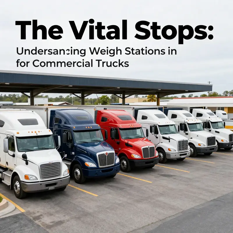 A commercial truck undergoing weight enforcement at a weigh station, highlighting compliance with legal limits.
