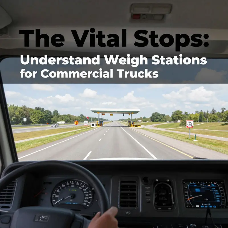 A commercial truck undergoing weight enforcement at a weigh station, highlighting compliance with legal limits.