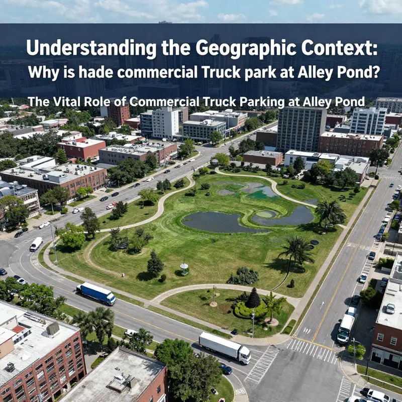 Aerial view of Alley Pond showing surrounding urban infrastructure and road networks critical for logistics operations.