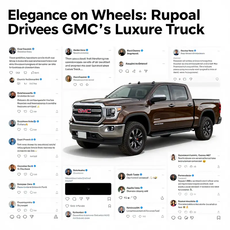 RuPaul and Denali showcasing the GMC Sierra 2500HD Denali, emphasizing luxury and performance.