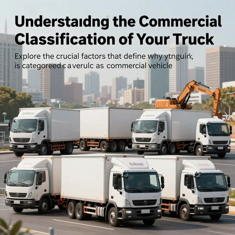 An abstract depiction of trucks in different business roles against a city backdrop, highlighting their commercial applications.