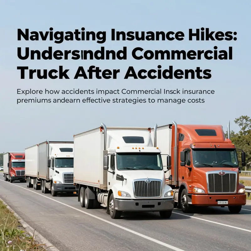 A fleet of commercial trucks driving on a highway, symbolizing the trucking industry's insurance landscape.