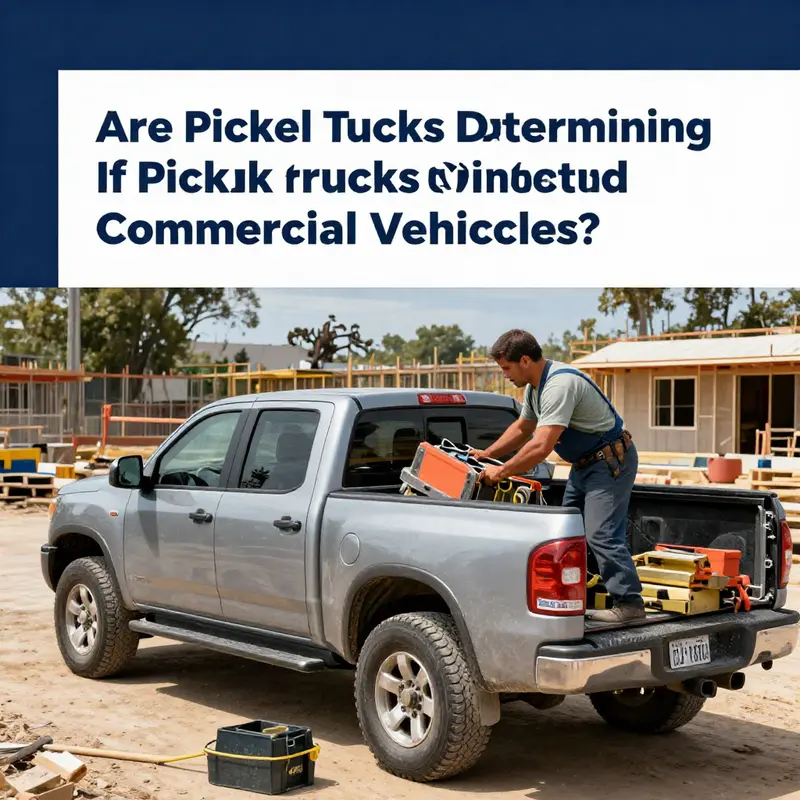 A perspective of California roads showcasing various pickup trucks used for commercial purposes.