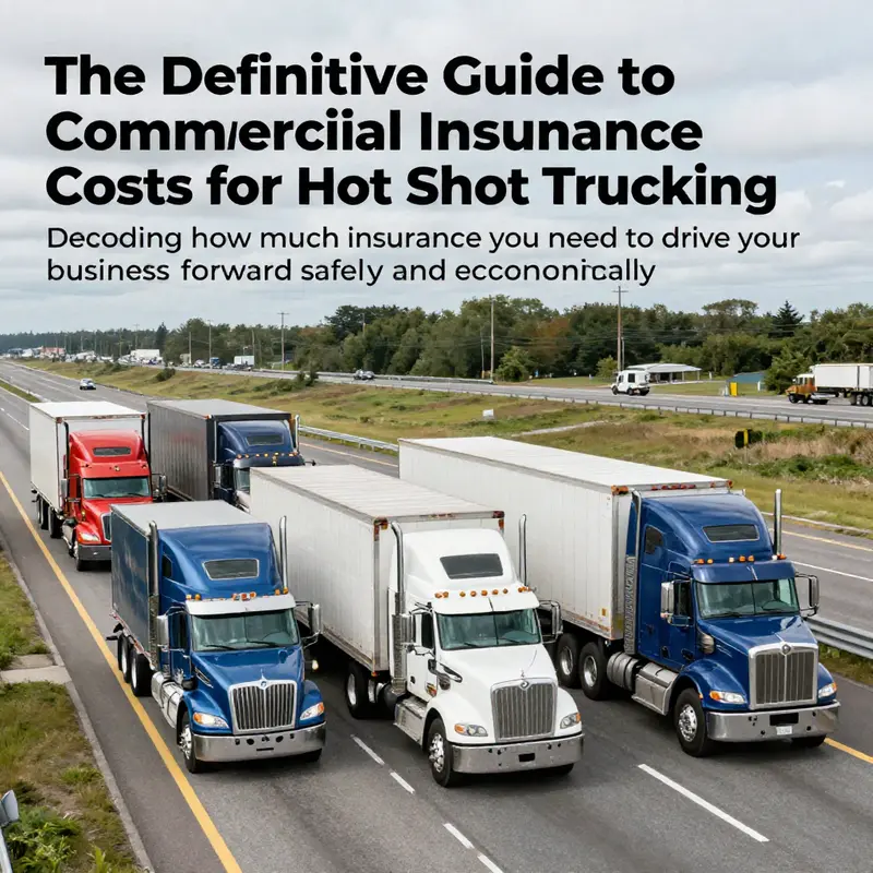 Image of various hot shot trucks representing the trucking industry and insurance considerations.