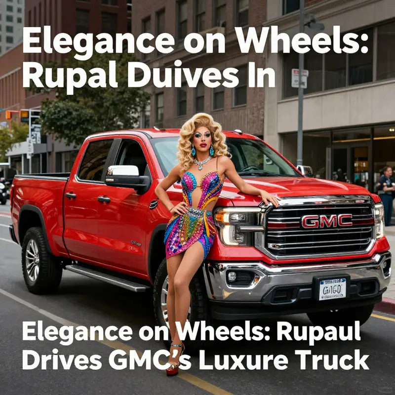 RuPaul and Denali showcasing the GMC Sierra 2500HD Denali, emphasizing luxury and performance.